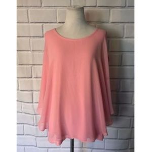 NWT Charter Club XL Top Layered Poncho Blouse Tank